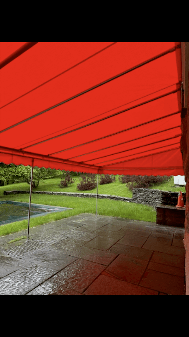 Commercial awning installation